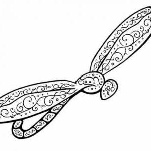 Swirly Dragonfly Clear Rubber Stamp