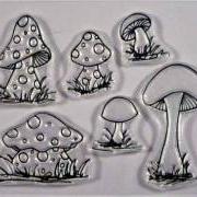 Mushroom stamp set Shrooms to Grow clear stamps