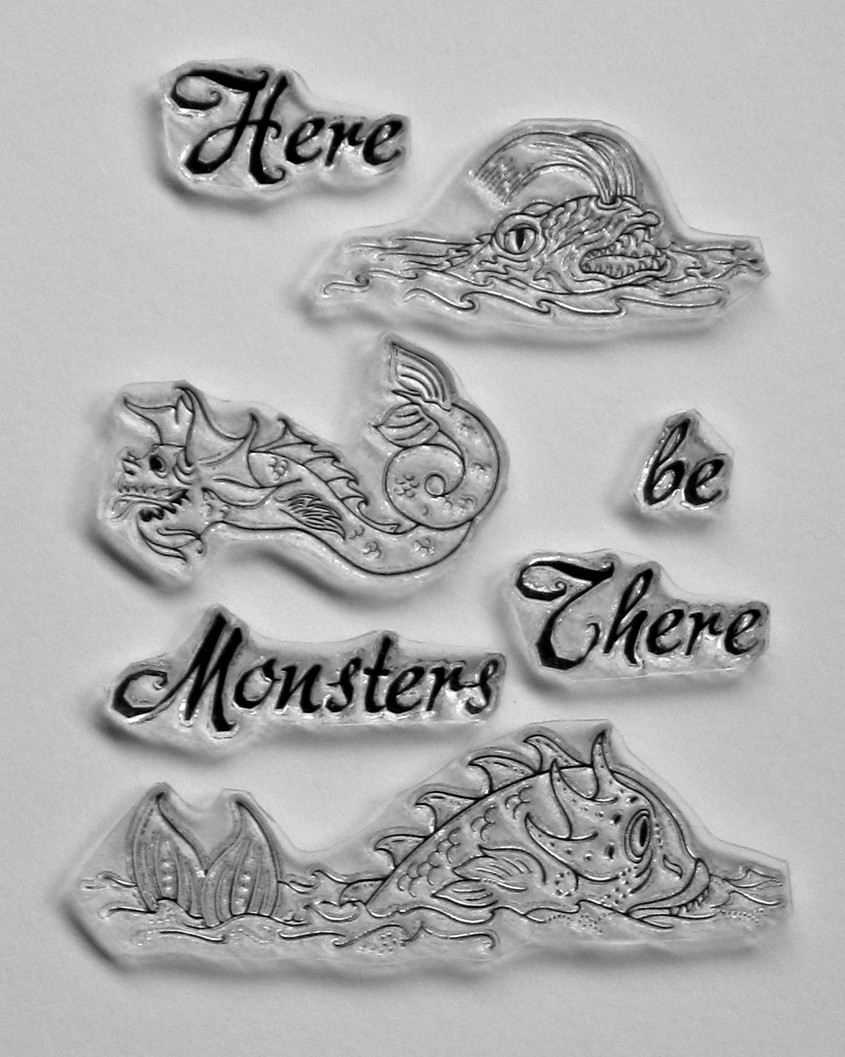 Adventure Series Here There Be Monsters Clear Stamps Sea Monsters