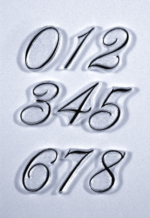 By The Numbers Clear Rubber Stamps