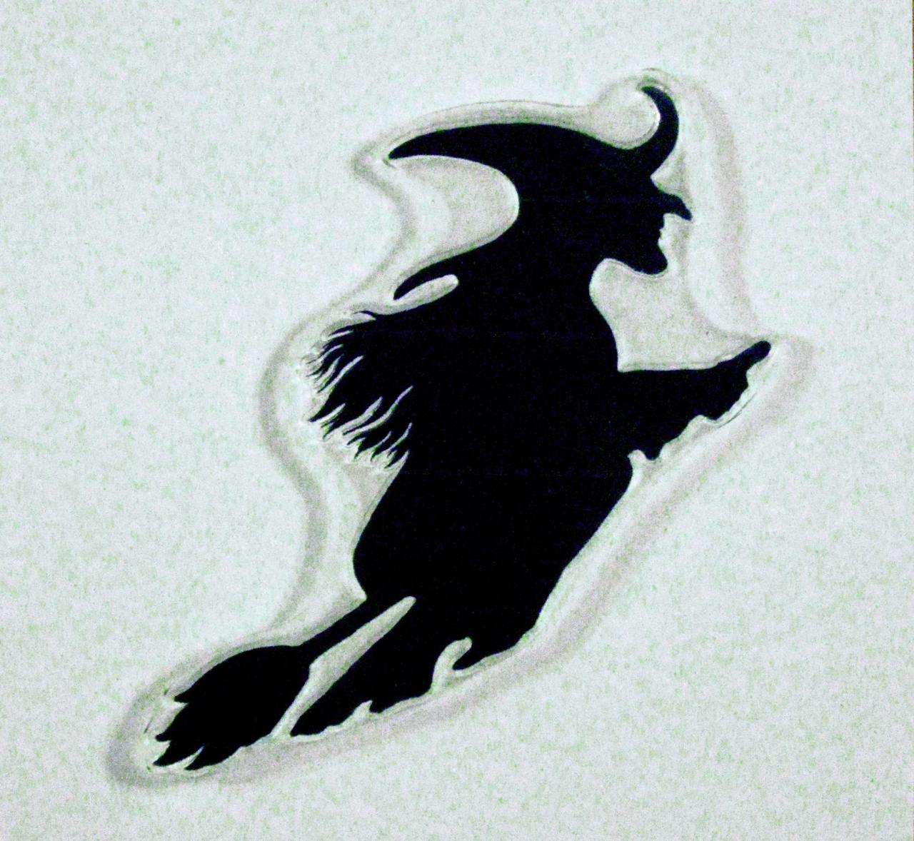 Witch Silhouette Clear Stamp